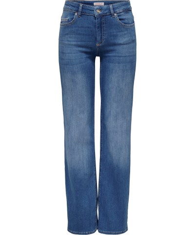 Only - OnlBlush Mid Straight Jeans in Medium Blue