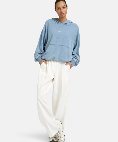 Smith & Soul - Jeans-Jersey-Hoodie mit Ballonsaum in Denim