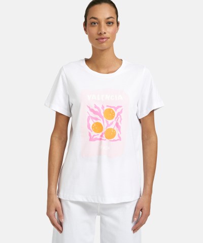 Smith & Soul - "Valencia" Orangen T-Shirt in Candy