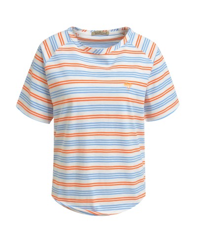 Smith & Soul - Kurzarm-Sweatshirt mit Streifen in Blau