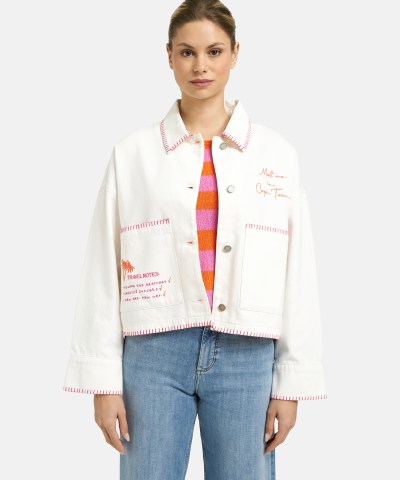 Smith & Soul - "CapeTown" Overshirt mit Stickerei in Weiß