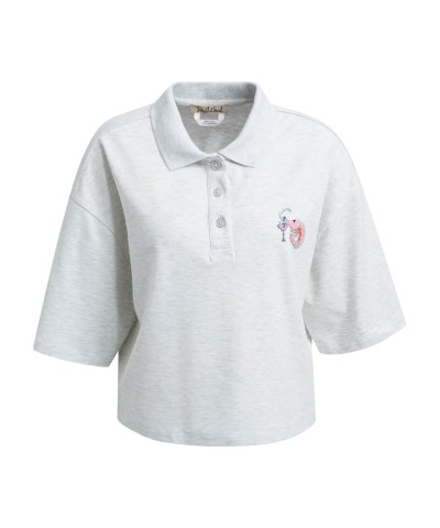 Smith & Soul - Cropped "Gambas" Poloshirt in Grau