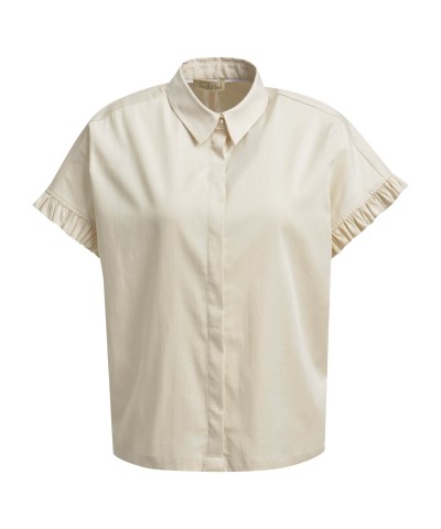 Smith & Soul - Bluse mit Rüschenärmel in Beige
