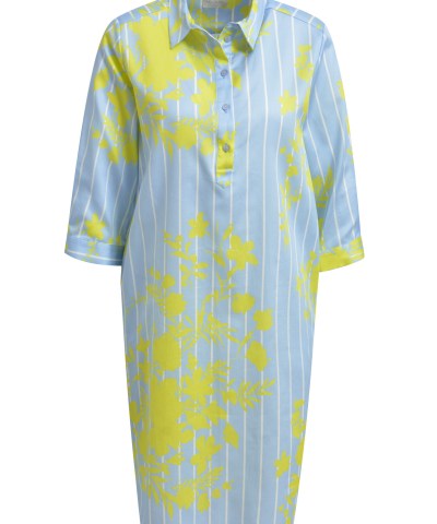 Milano Italy - Streifen-Hemdblusenkleid mit Blütenprint