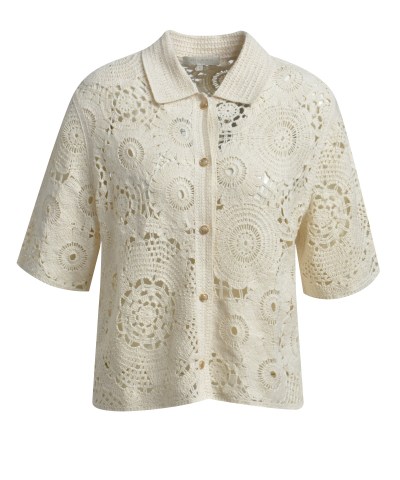 Milano Italy - Crochet Bluse in Sand