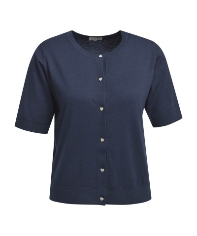 Milano Italy - Kurzarm-Cardigan in Navy