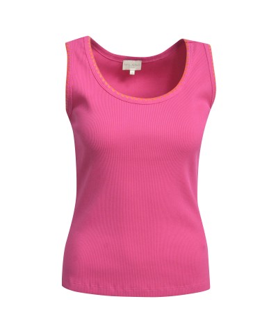 Milano Italy - Tanktop mit Häkelkante in Rosa