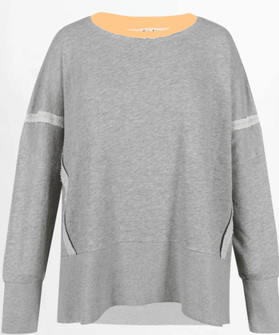 Love Joy Victory - Sweatshirt "KRIZ" in Grau Orange