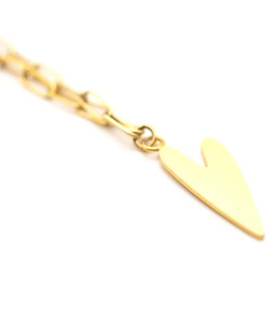 Schmückstück - Kette aus vergoldetem Sterlingsilber mit Herz (ca. 45cm )