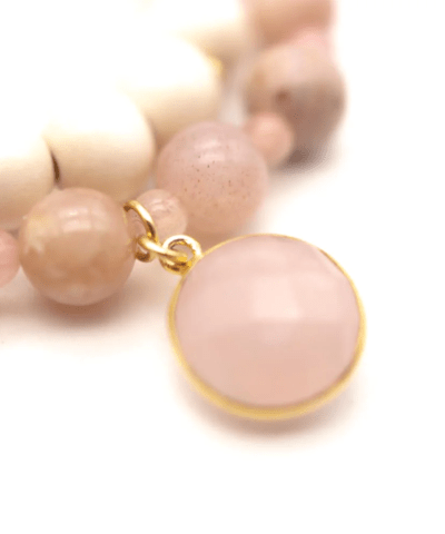 Schmückstück - A25 Mala Twin Rose Moon