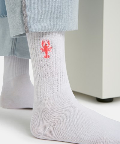 Smith & Soul - Socken mit Lobster in Pink