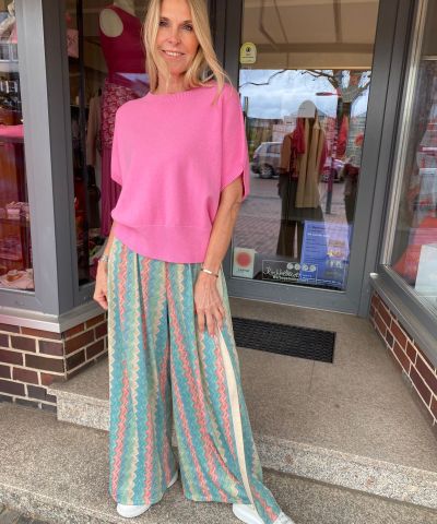 Sommer Glitzerhose in Grün/Blau