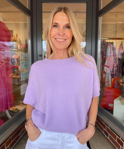 Strickpullover Kurzarm “LSLouise” in Lila