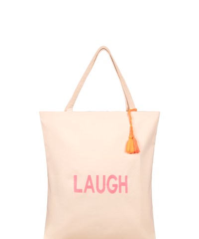 Place du Soleil - Canvas Shopper "Laugh"