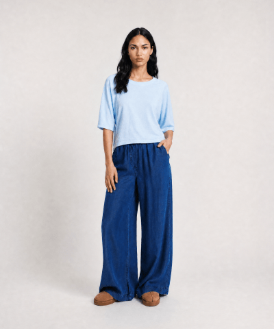 Smith & Soul - Raglan Strickpullover in Hellblau