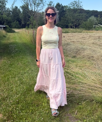 Maxi Musselinrock in Rosa