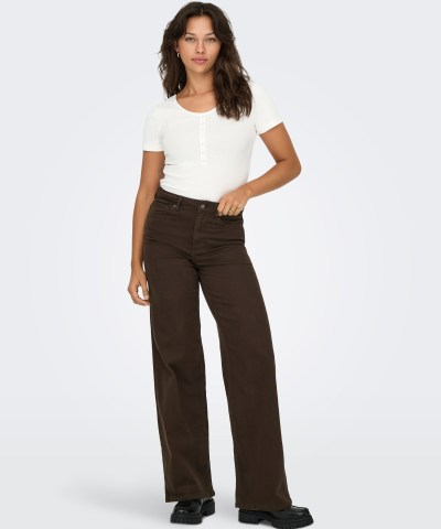 ONLY - OnlMadison Blush Wideleg in Dunkelbraun