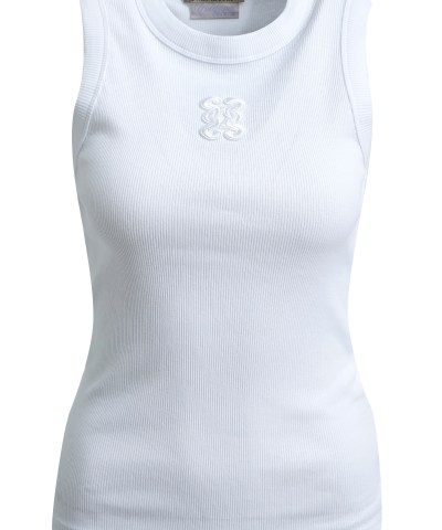 Smith & Soul - Rib-Tanktop mit Anagram in Weiß