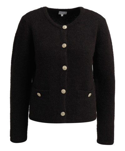 Milano Italy - Cardigan mit Knöpfen in Mocca