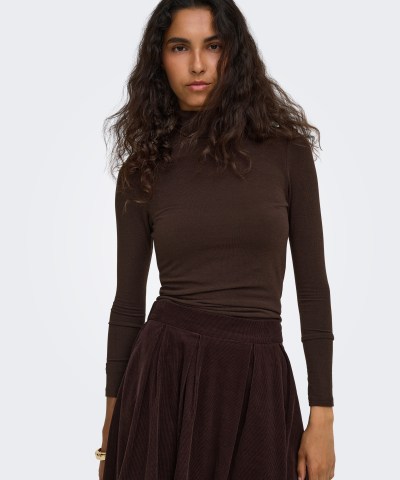 ONLY - OnlGlamour Rollkragenpullover in Black Coffee