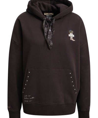 Smith & Soul - Oversize-Hoodie im Crazy-Look in Schoko