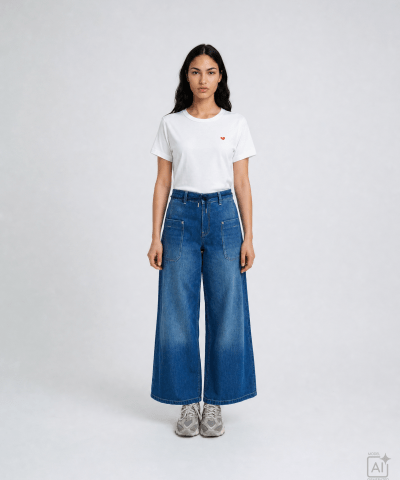 Smith & Soul - Wideleg Jeans in Blau