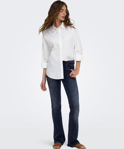 ONLY - OnlBlush Flared Fit Jeans in Blau-Schwarz
