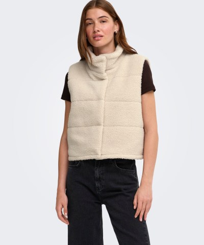 ONLY - OnlSandra Teddyfell-Weste in Beige