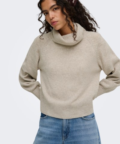ONLY - OnlOlivia Rollkragen Strickpullover in Humus