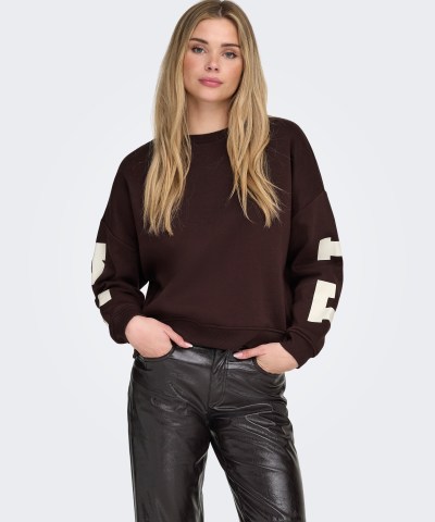 ONLY - OnlSweat Sweatshirt mit Rückenprint in Bordeaux