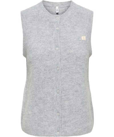 ONLY - OnlVigga Strickweste in Grau