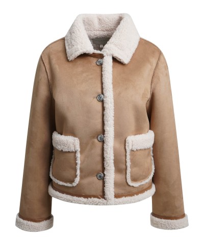 Milano Italy - Fake Pilotenlederjacke in Beige