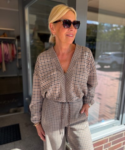 10DAYS - Wendejacke mit Karo und Champagner