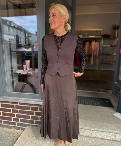 Strickweste in Braun