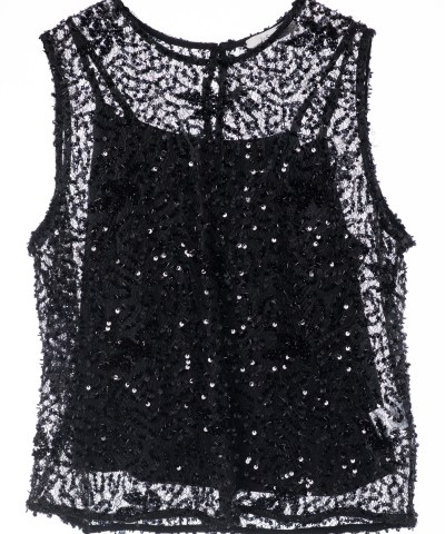 JcSophie - "Riley" Pailetten-Top in Schwarz