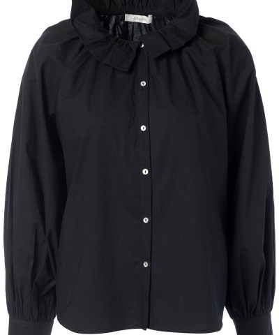JcSophie - "Rivka" Bl&uuml;schen Bluse in Schwarz