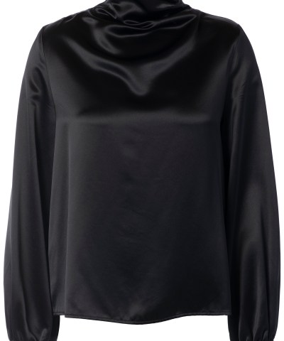 JcSophie - "Requiem" Satinbluse in Schwarz