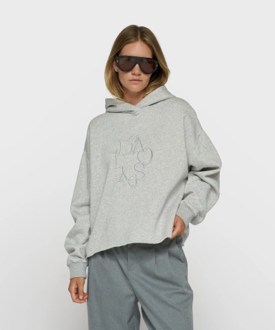 10DAYS - Statement Hoodie mit Logo in Grau